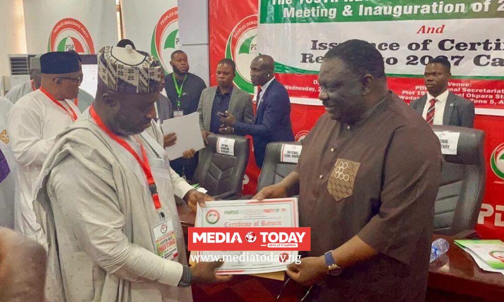 Ex-AGF Aondoakaa receives PDP certificate of Return for 2027 Benue governorship race