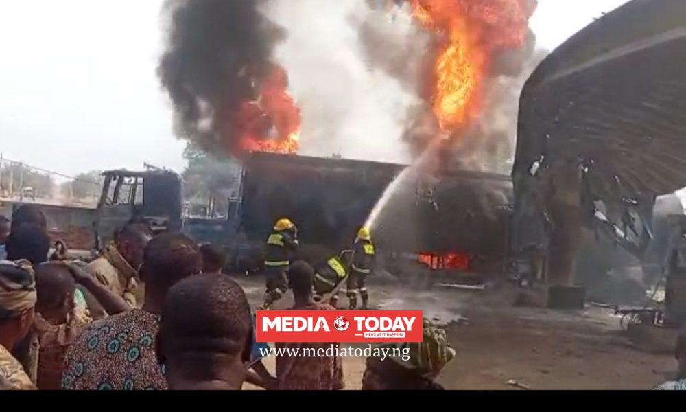 Vehicle, motorcycle, others burnt as fire ravages petroleum station in Oyo 