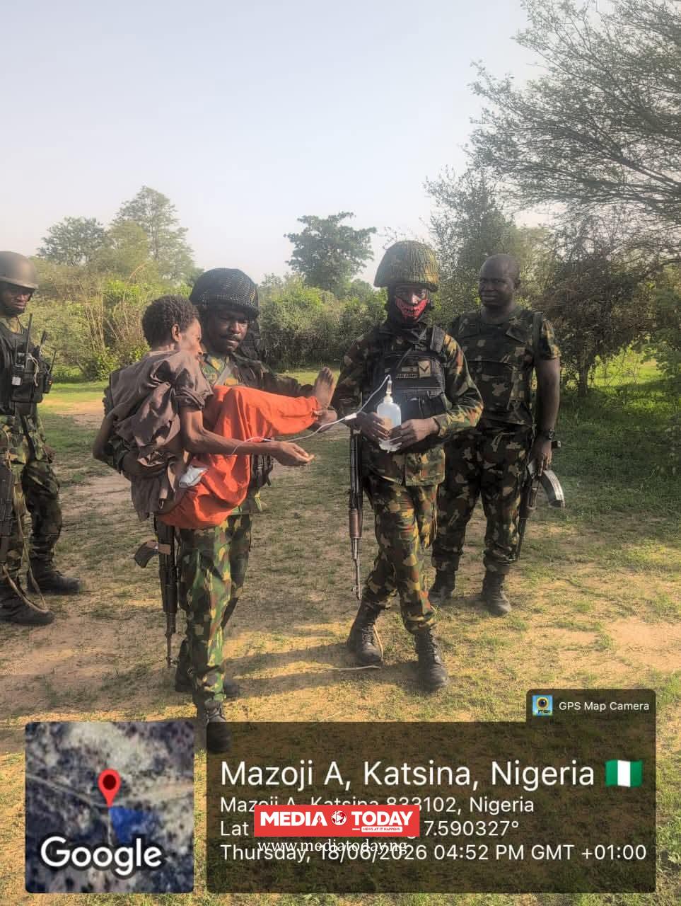 Two Lifeless Bodies Recovered As Troops Raid Katsina Terror Camps, Rescue Kidnap Victim Held In Chains