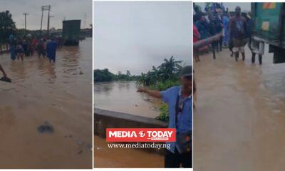 (VIDEO) Flood submerges Ikola, Command bridges as Alimosho residents plead with Sanwo-Olu for urgent help