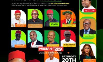 ECHEZONA STREET VA⁠NGU‌A⁠RD SET FOR GRAND INAUGURATION‌ OF STATE, LGA A‍ND WARD EXECUTIVES IN ABA