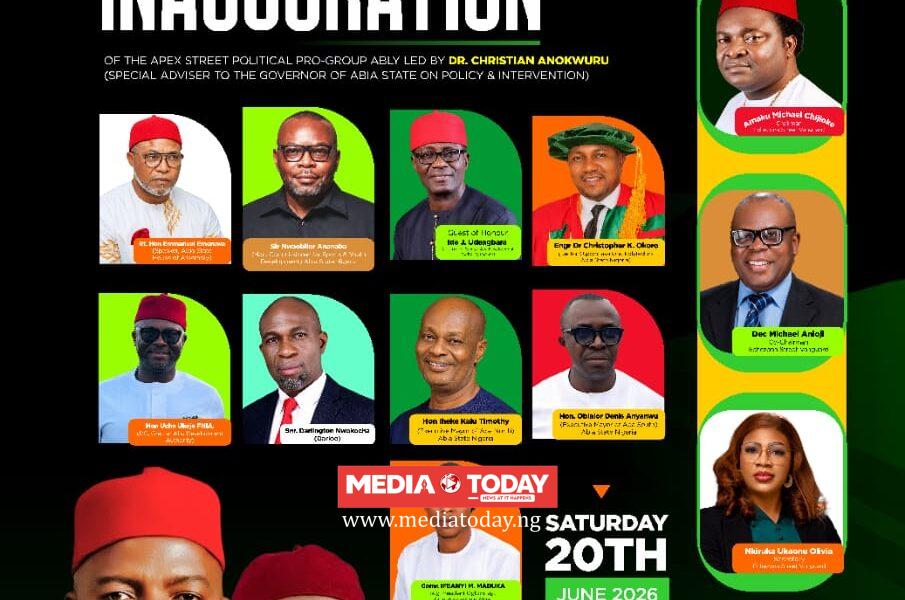 ECHEZONA STREET VA⁠NGU‌A⁠RD SET FOR GRAND INAUGURATION‌ OF STATE, LGA A‍ND WARD EXECUTIVES IN ABA