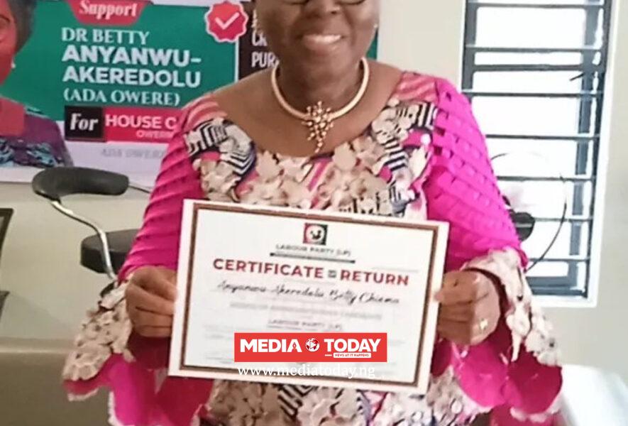 2027: Ex-Ondo First Lady, Betty Anyanwu-Akeredolu clinches LP ticket in Imo