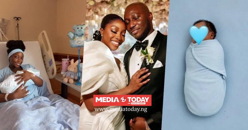Nollywood Actress Ini Dima-Okojie Announces Arrival Of Baby Boy With Husband