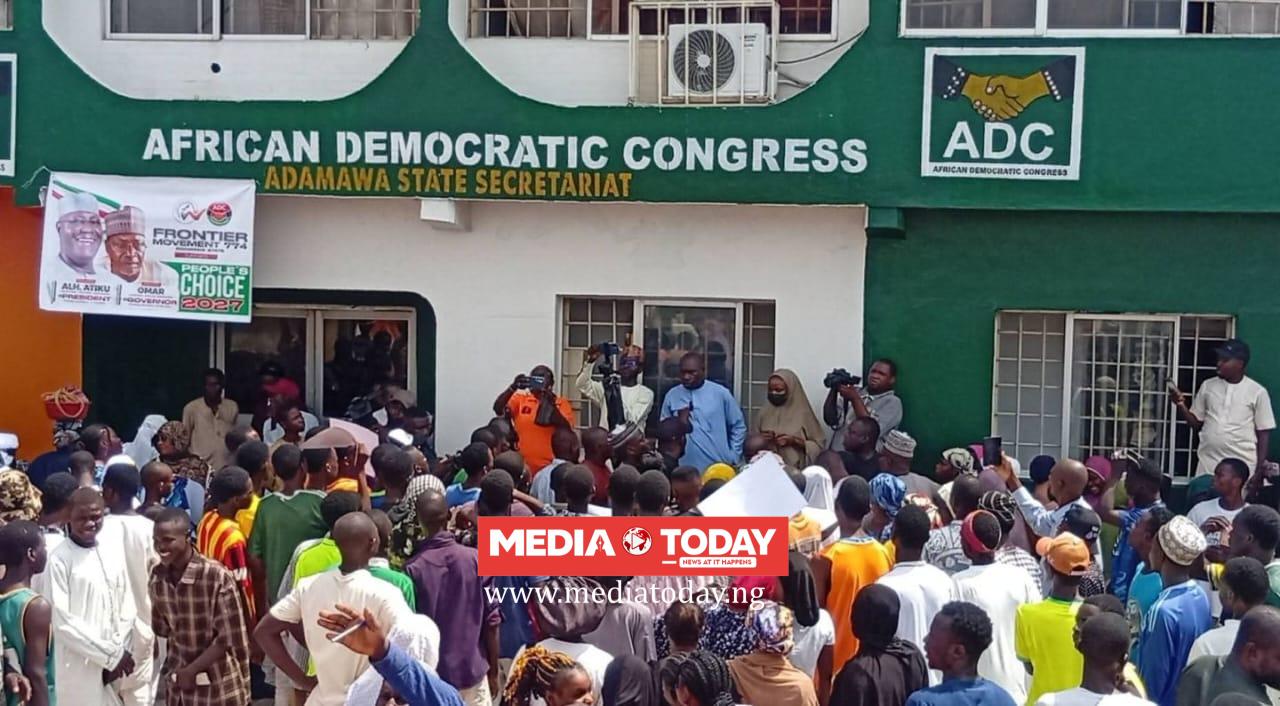 ADC supporters protest alleged plan to replace Adamawa governorship candidate