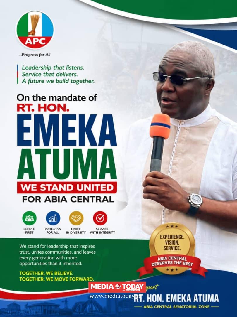 ON THE MANDATE OF RT. HON. EMEKA ATUMA, WE STAND UNITED FOR ABIA CENTRAL