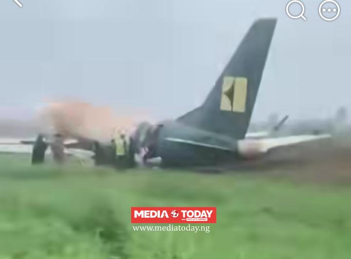 Disaster Averted As Enugu Air Flight Carrying 68 Passengers Skids Off Benin Runway