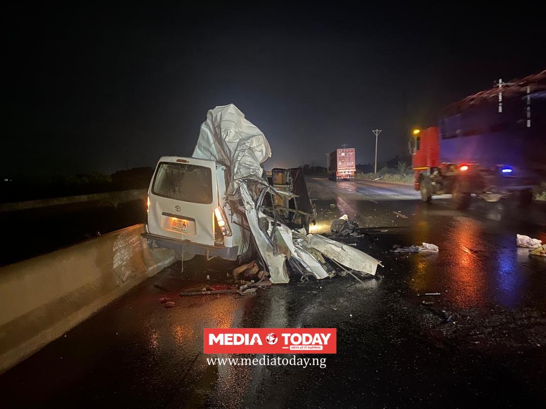 10 Die, Six Injured as Two Escaped Unhurt in Truck-Bus Collision on Ibadan-Lagos Expressway