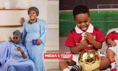 “See My Sperm, Guys”- Cute Abiola Celebrates Second Son Alim at Three Months With Heartwarming Family Photos