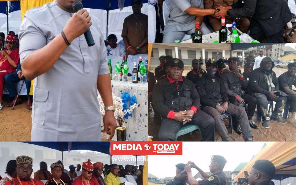 Aba South Mayor, Hon. Anyanwu Reaffirms Support for Community Policing as Abia Community Police Inducts Okechukwu Mozie as State Patron, Commissions New Aba Office