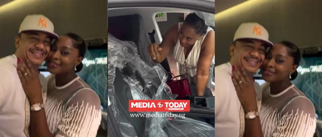 “Better Husband”- Daddy Freeze Wins Wife’s Praise With Surprise Electric Car Gift