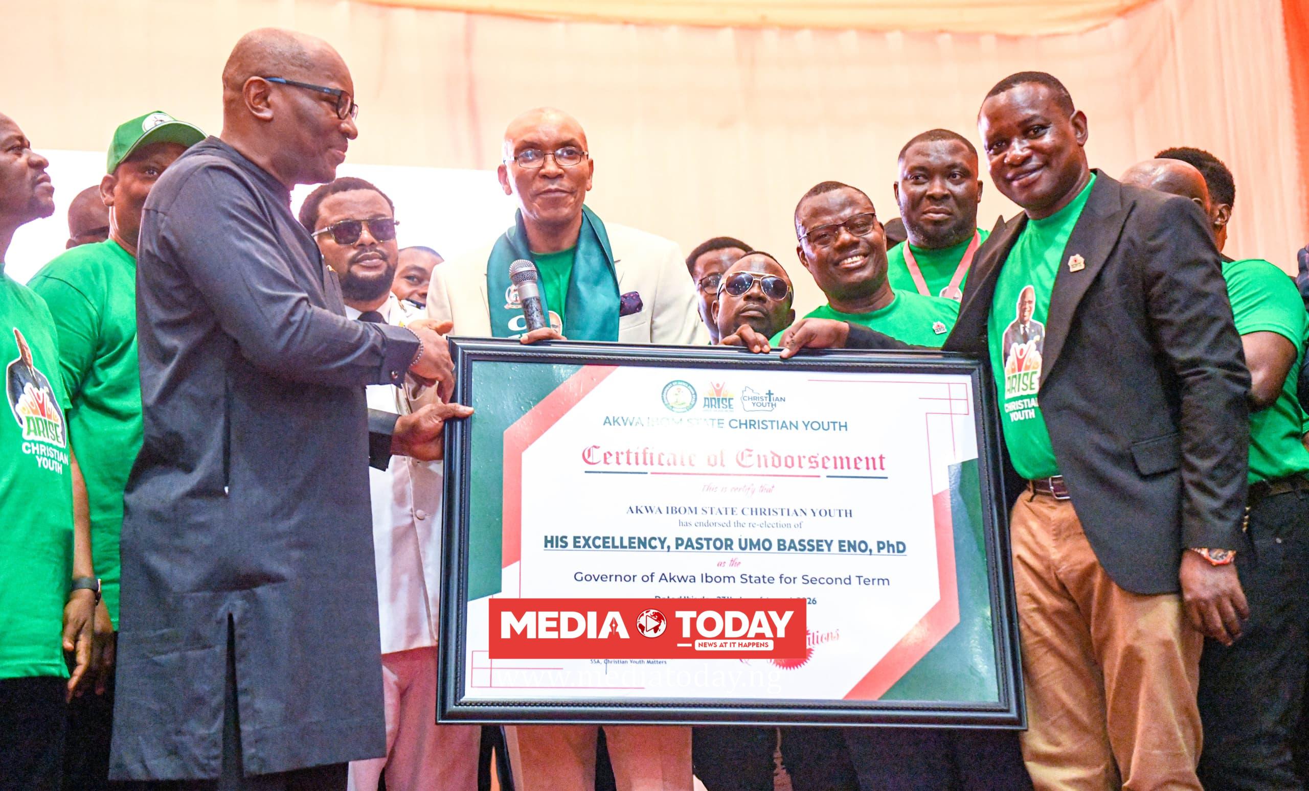 Gov Eno Gets Akwa Ibom Christian Youths Endorsement For Second Tenure