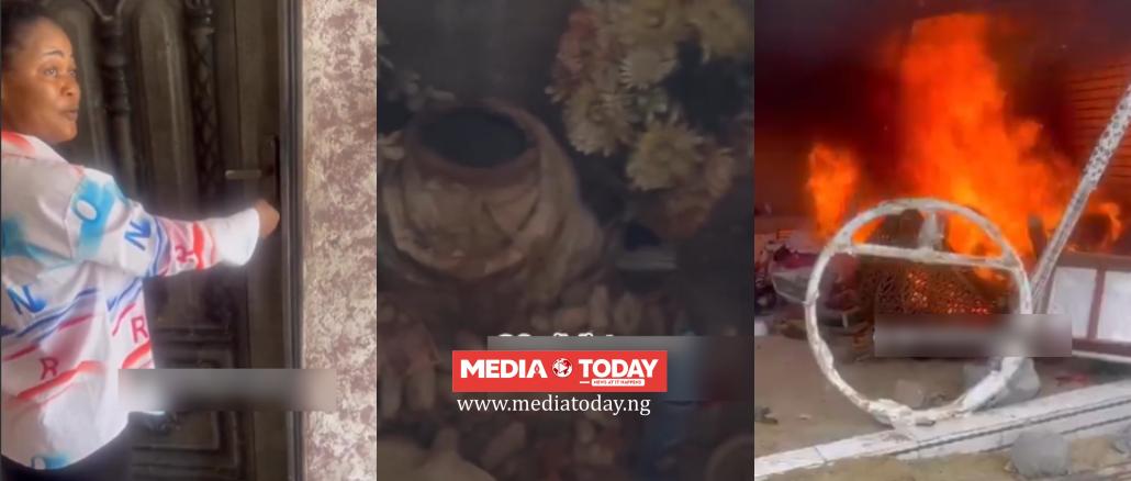 “Do we no longer have freedom of worship?” - Reactions as Rivers youths set Ezenwanyi shrine ablaze
