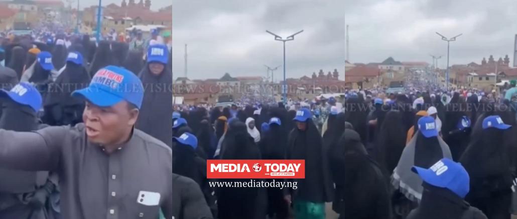 "Adeleke's Defeat Is Imminent" - Thousands of Muslim Women in Full Hijab Rally for APC Governorship Candidate Ambo in Osun