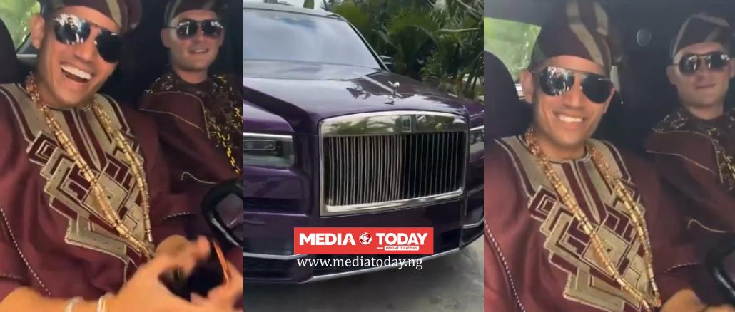"Stunning Like Moi Moi" - Peller Reacts as Top Gifter Gregory Arrives in Reported ₦2 Billion Rolls-Royce