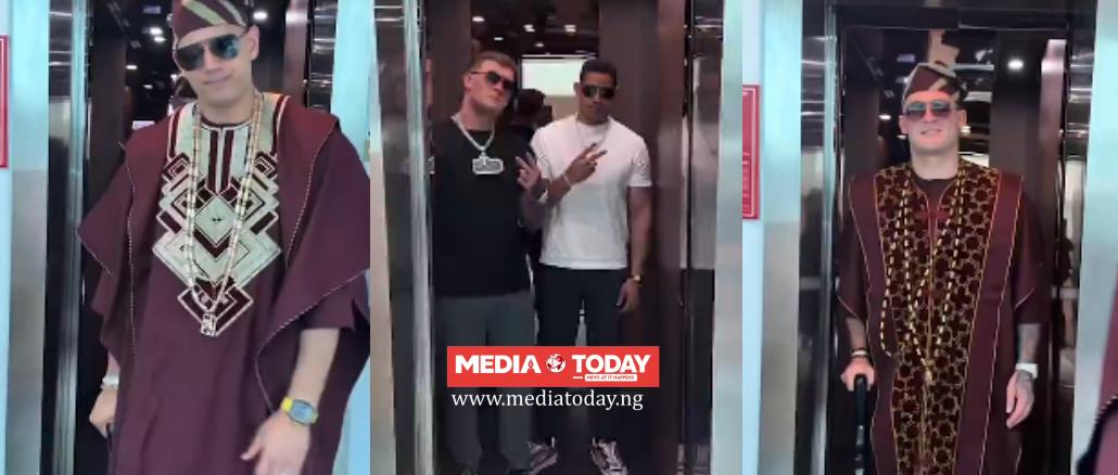 JP2026: Gregory and Chris Arrive at Peller and Jarvis' Wedding After Gifting TikTok Star Over ₦27 Million