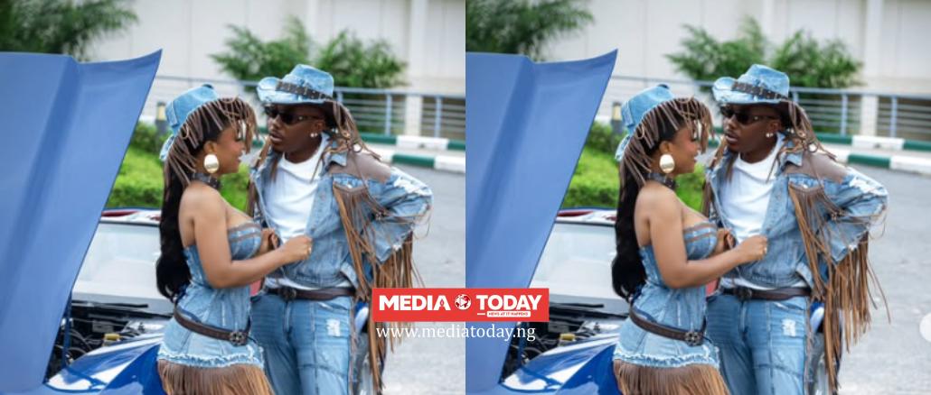 Bimbo Ademoye And Timini Egbuson Spark Reactions With Matching Denim Photos