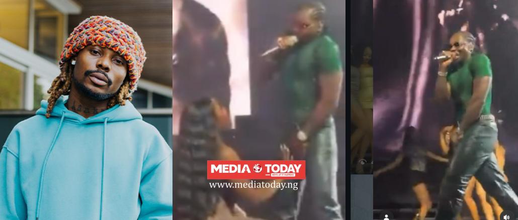 “Wise Man”- Fans React As Asake Flees From Ladies Who Tried Touching His 'Commander-in-chief of below' On Stage