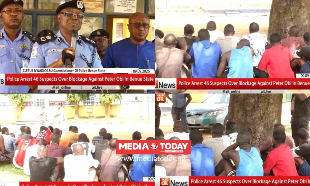 Police Arre‍sts 46 Suspects Over‌ Attack on‌ Peter Obi⁠’s Conv⁠oy in Benue