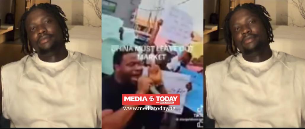“The World Has Advanced, But You Didn’t”- VeryDarkMan Reacts As Igbo Traders Protest ‘Chinese Must Go’