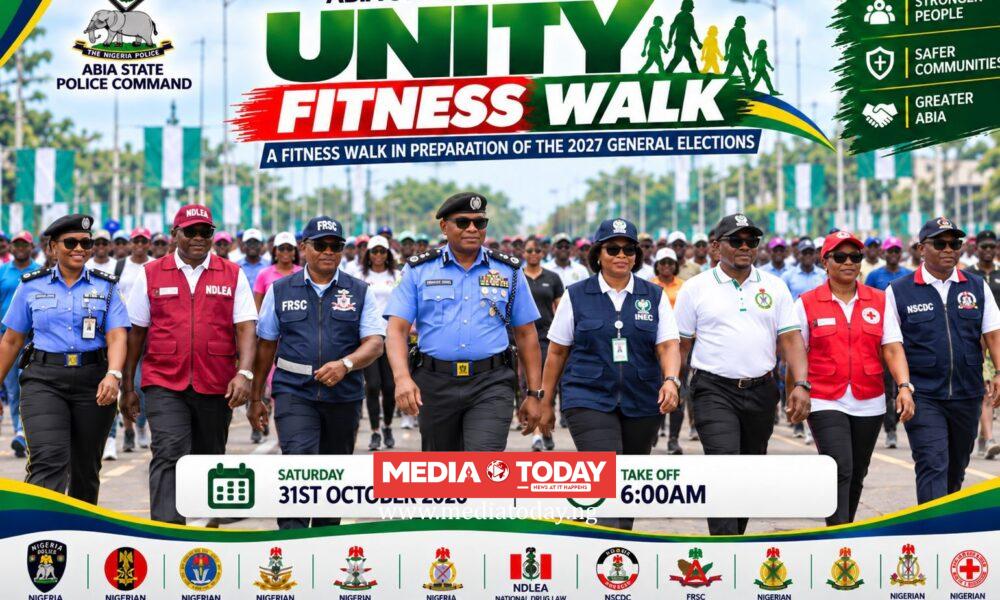 PRESS RELEASE: UNITY FITNESS WALK: ABIA STATE POLICE COMMAND, ABA CHAPTER