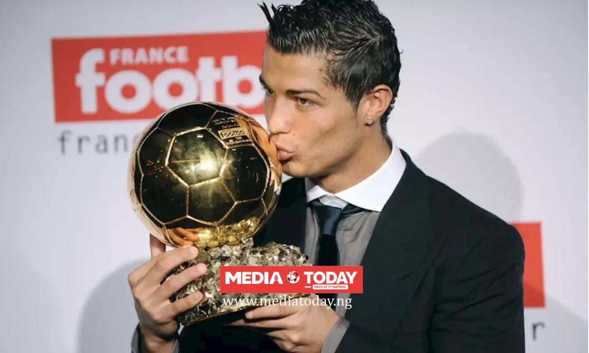 Ronaldo reacts to winning Ballon d'Or of All Time